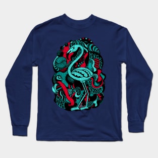 Turqred Lost Flamingo Long Sleeve T-Shirt